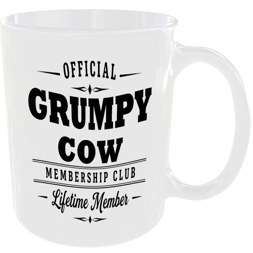 Official Grumpy Cow Membership Club Funny Ceramic Mug Rude Banter Novelty Gift - Image 2