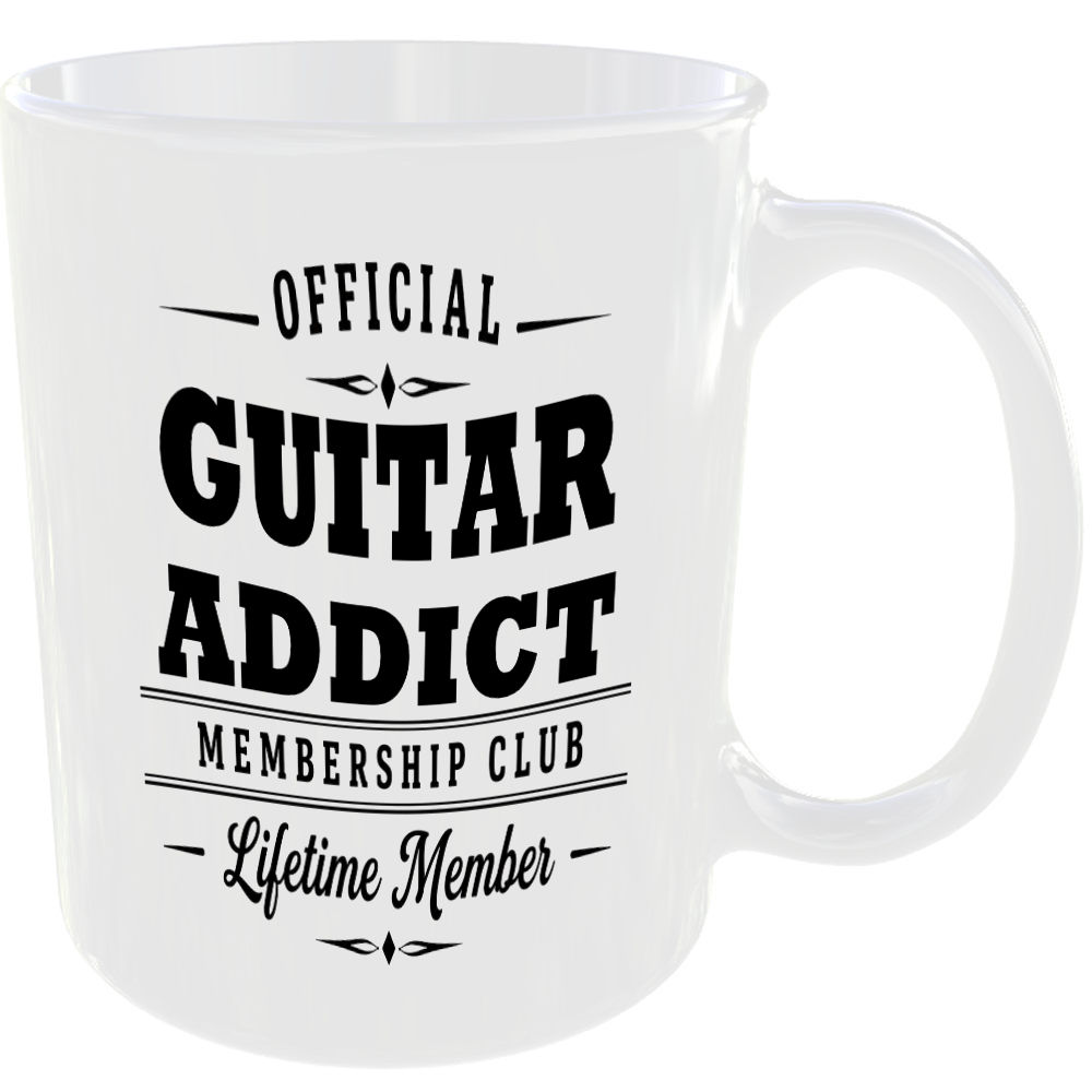 Official Guitar Addict Membership Club Funny Ceramic Mug Music Musician Fan Gift - Image 2
