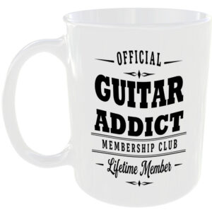 Official Guitar Addict Membership Club Funny Ceramic Mug Music Musician Fan Gift