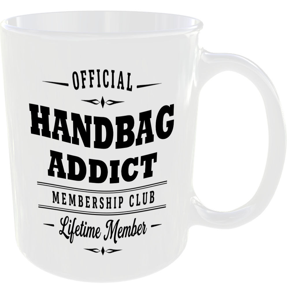 Official Handbag Addict Membership Club Funny Ceramic Mug Collector Hobby Gift - Image 2