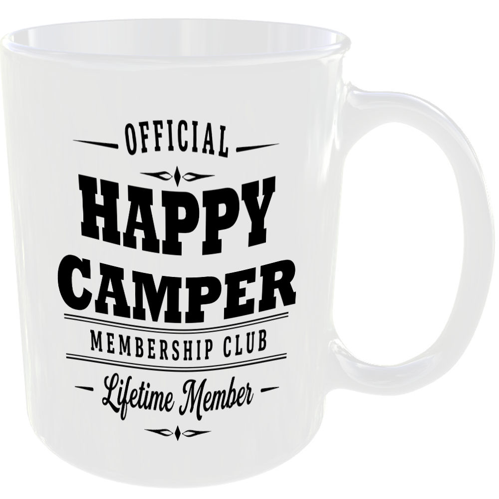 Official Happy Camper Membership Club Funny Ceramic Mug Outdoor Hobby Adventure - Image 2