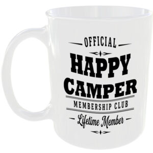 Official Happy Camper Membership Club Funny Ceramic Mug Outdoor Hobby Adventure