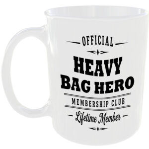 Official Heavy Bag Hero Membership Club Funny Ceramic Mug Sports Fitness Fan Tea