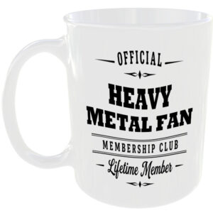 Official Heavy Metal Fan Membership Club Funny Ceramic Mug Music Musician Gift