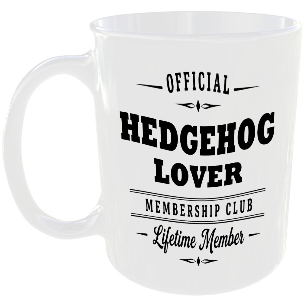 Official Hedgehog Lover Membership Club Funny Ceramic Mug Birthday Gift Tea Cup