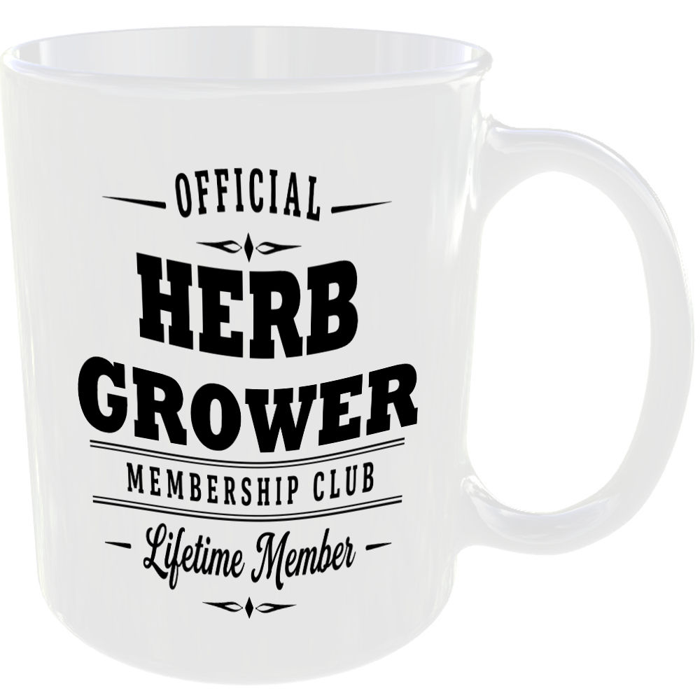 Official Herb Grower Membership Club Funny Ceramic Mug Gardening Birthday Gift - Image 2