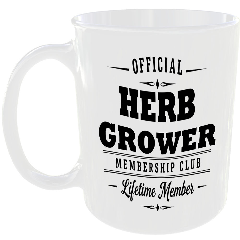 Official Herb Grower Membership Club Funny Ceramic Mug Gardening Birthday Gift