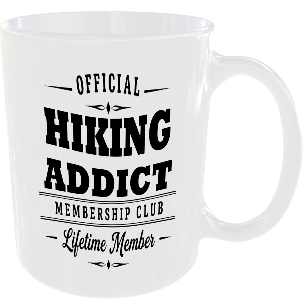 Official Hiking Addict Membership Club Funny Ceramic Mug Outdoor Hobby Adventure - Image 2