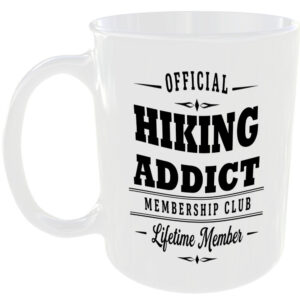 Official Hiking Addict Membership Club Funny Ceramic Mug Outdoor Hobby Adventure