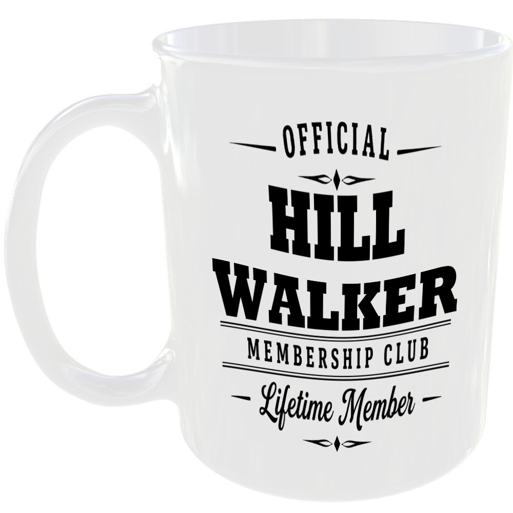 Official Hill Walker Membership Club Funny Ceramic Mug Outdoor Hobby Adventure