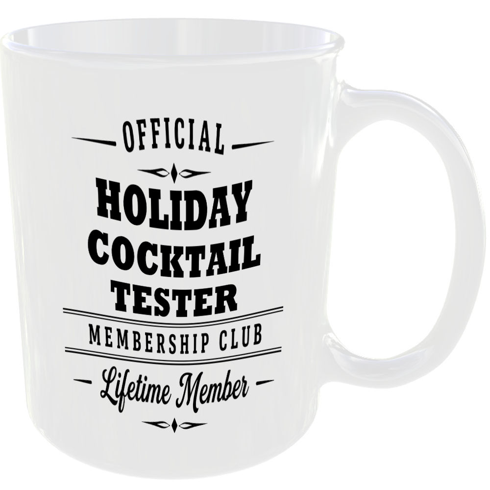 Official Holiday Cocktail Tester Membership Club Funny Ceramic Mug Travel Gift - Image 2