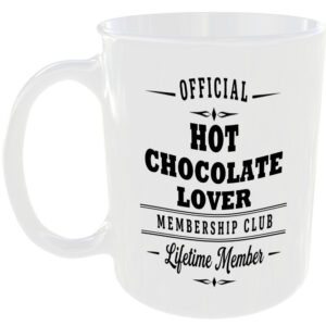 Official Hot Chocolate Lover Membership Club Funny Ceramic Mug Foodie Drink Gift