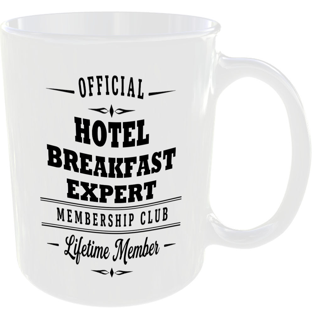 Official Hotel Breakfast Expert Membership Club Funny Ceramic Mug Travel Holiday - Image 2