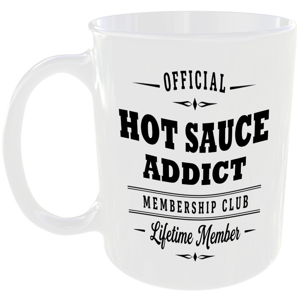 Official Hot Sauce Addict Membership Club Funny Ceramic Mug Foodie Drink Kitchen