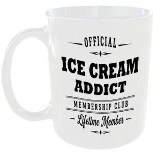 Official Ice Cream Addict Membership Club Funny Ceramic Mug Foodie Drink Kitchen