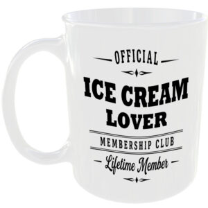 Official Ice Cream Lover Membership Club Funny Ceramic Mug Birthday Gift Tea