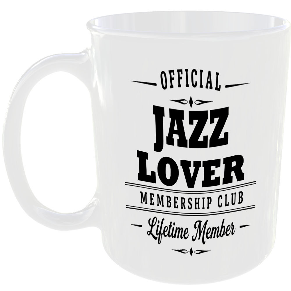 Official Jazz Lover Membership Club Funny Ceramic Mug Music Musician Fan Present
