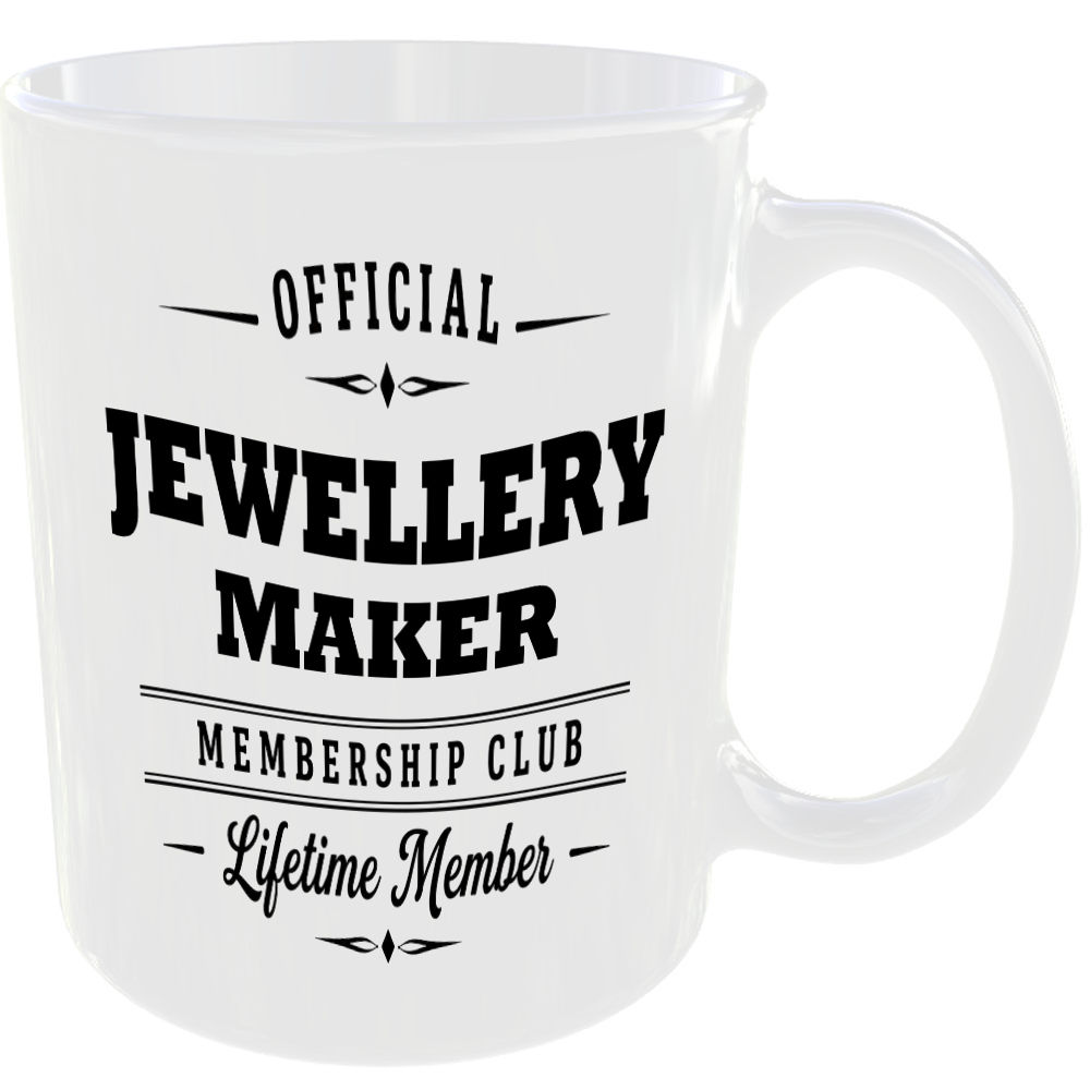 Official Jewellery Maker Membership Club Funny Ceramic Mug Craft Creative Hobby - Image 2