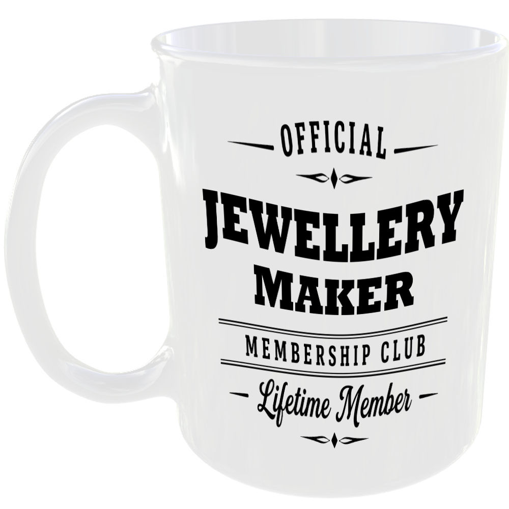 Official Jewellery Maker Membership Club Funny Ceramic Mug Craft Creative Hobby