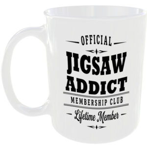 Official Jigsaw Addict Membership Club Funny Ceramic Mug Collector Hobby Novelty