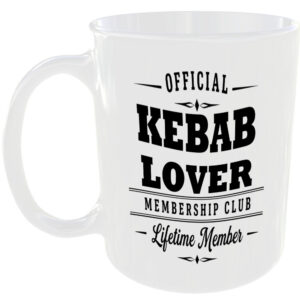 Official Kebab Lover Membership Club Funny Ceramic Mug Foodie Drink Kitchen Gift