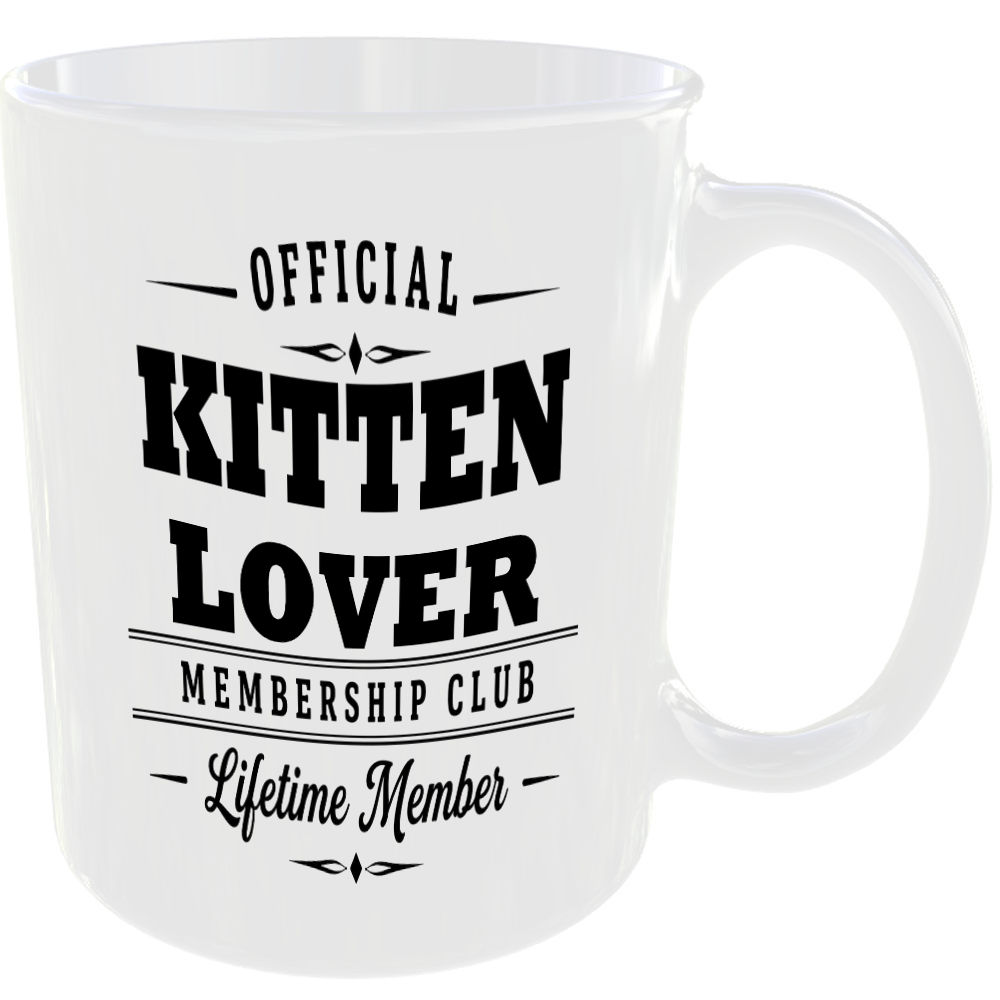 Official Kitten Lover Membership Club Funny Ceramic Mug Pet Lover Birthday - Image 2