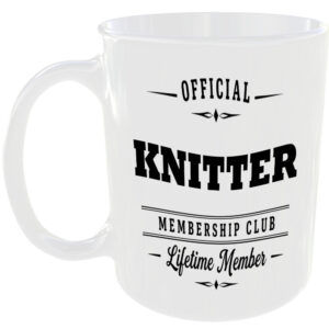 Official Knitter Membership Club Funny Ceramic Mug Birthday Gift Tea Coffee Cup