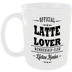 Official Latte Lover Membership Club Funny Ceramic Mug Foodie Drink Kitchen Gift