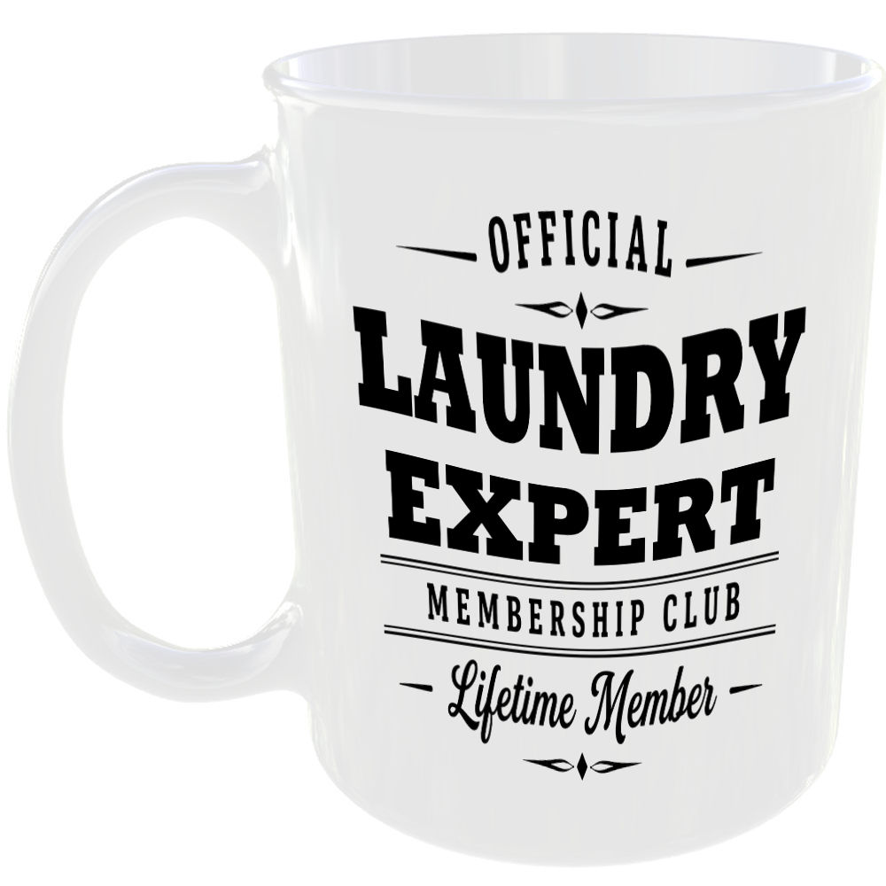 Official Laundry Expert Membership Club Funny Ceramic Mug Home Novelty Humour