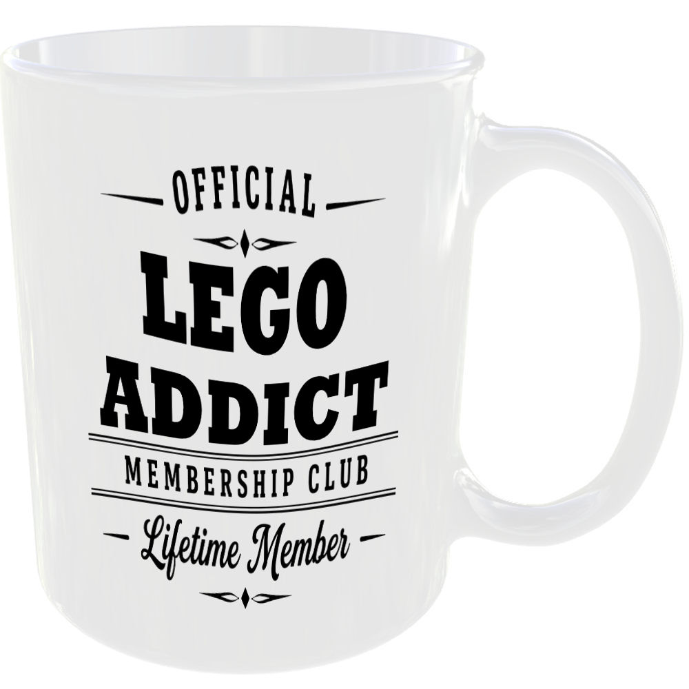 Official Lego Addict Membership Club Funny Ceramic Mug Collector Hobby Novelty - Image 2