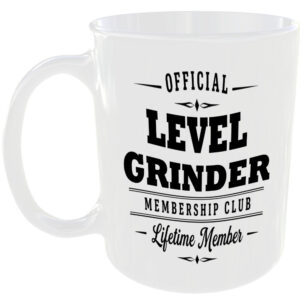 Official Level Grinder Membership Club Funny Ceramic Mug Gaming Gamer Gift