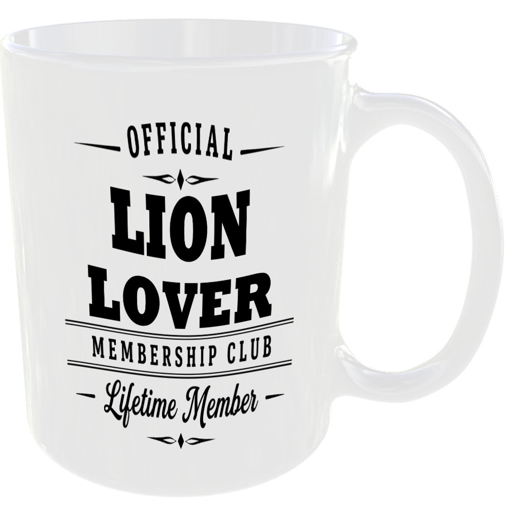Official Lion Lover Membership Club Funny Ceramic Mug Birthday Gift Tea Coffee ☕ - Image 2