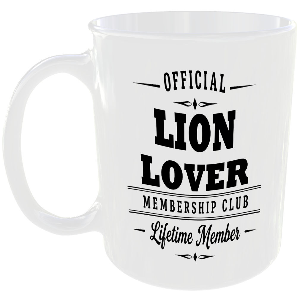 Official Lion Lover Membership Club Funny Ceramic Mug Birthday Gift Tea Coffee ☕