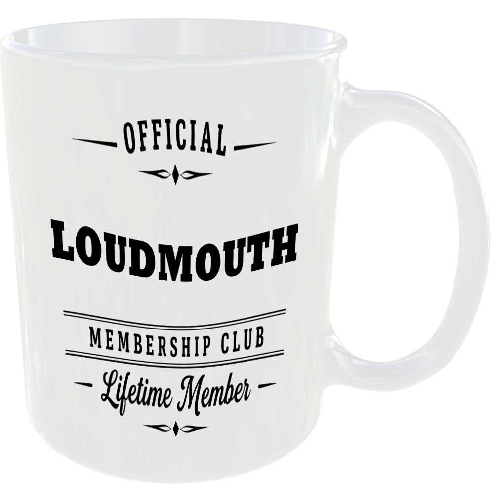 Official Loudmouth Membership Club Funny Ceramic Mug Rude Banter Novelty Present - Image 2