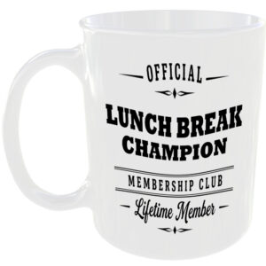 Official Lunch Break Champion Membership Club Funny Gaming Mug Gift