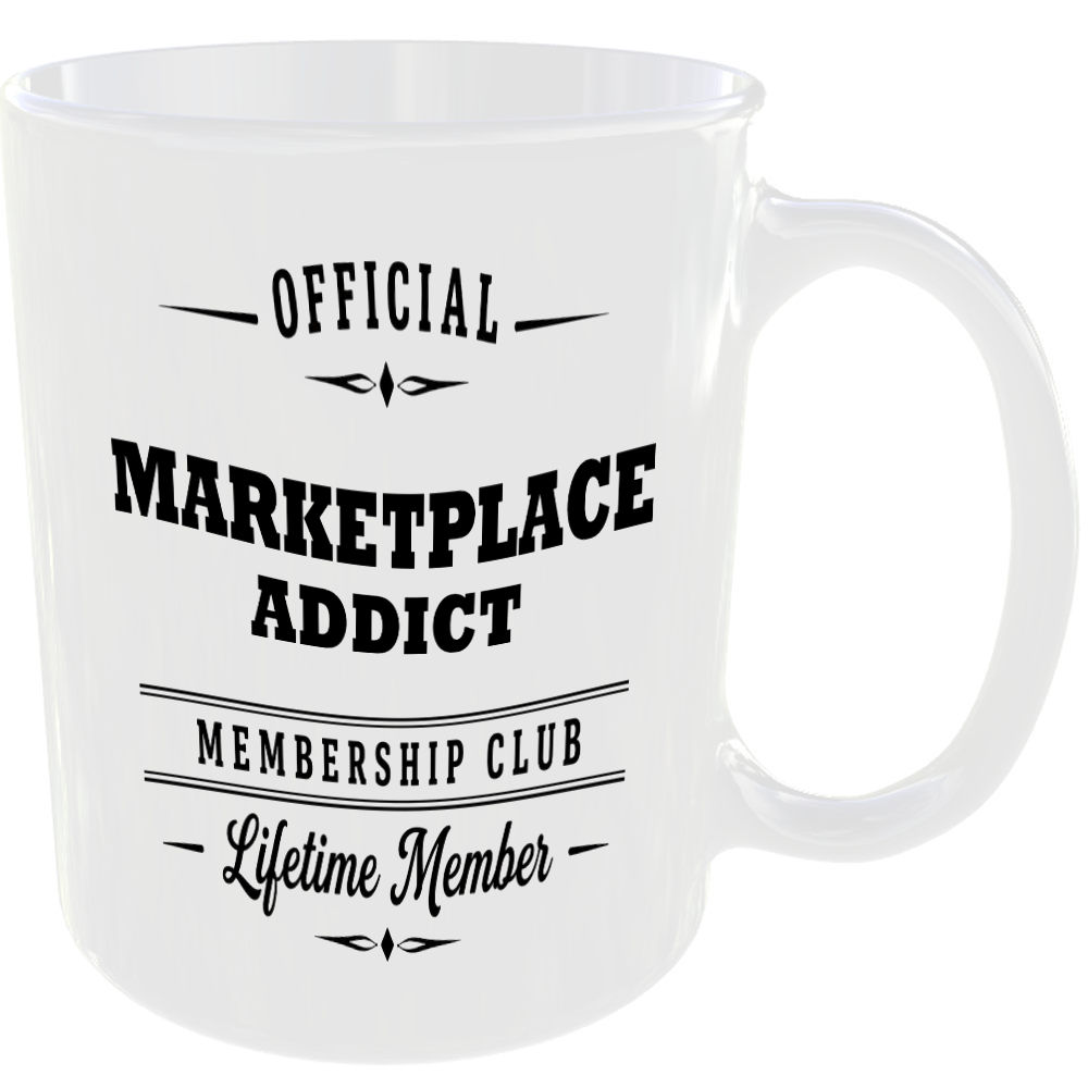 Official Marketplace Addict Membership Club Funny Ceramic Mug Collector Hobby - Image 2