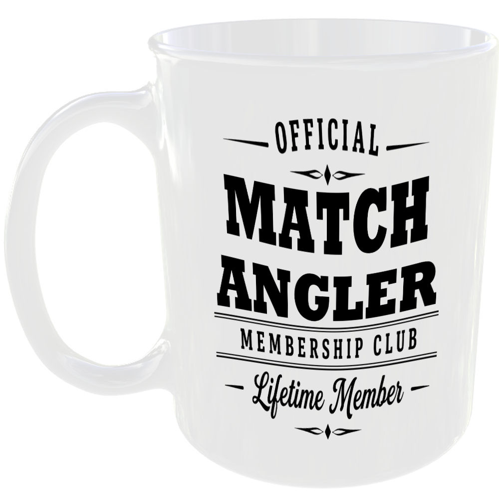 Official Match Angler Membership Club Funny Ceramic Mug Outdoor Hobby Adventure