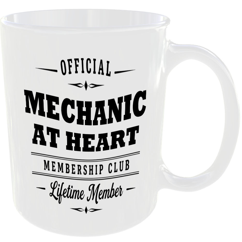 Official Mechanic At Heart Membership Club Funny Ceramic Mug Car Enthusiast Gift - Image 2