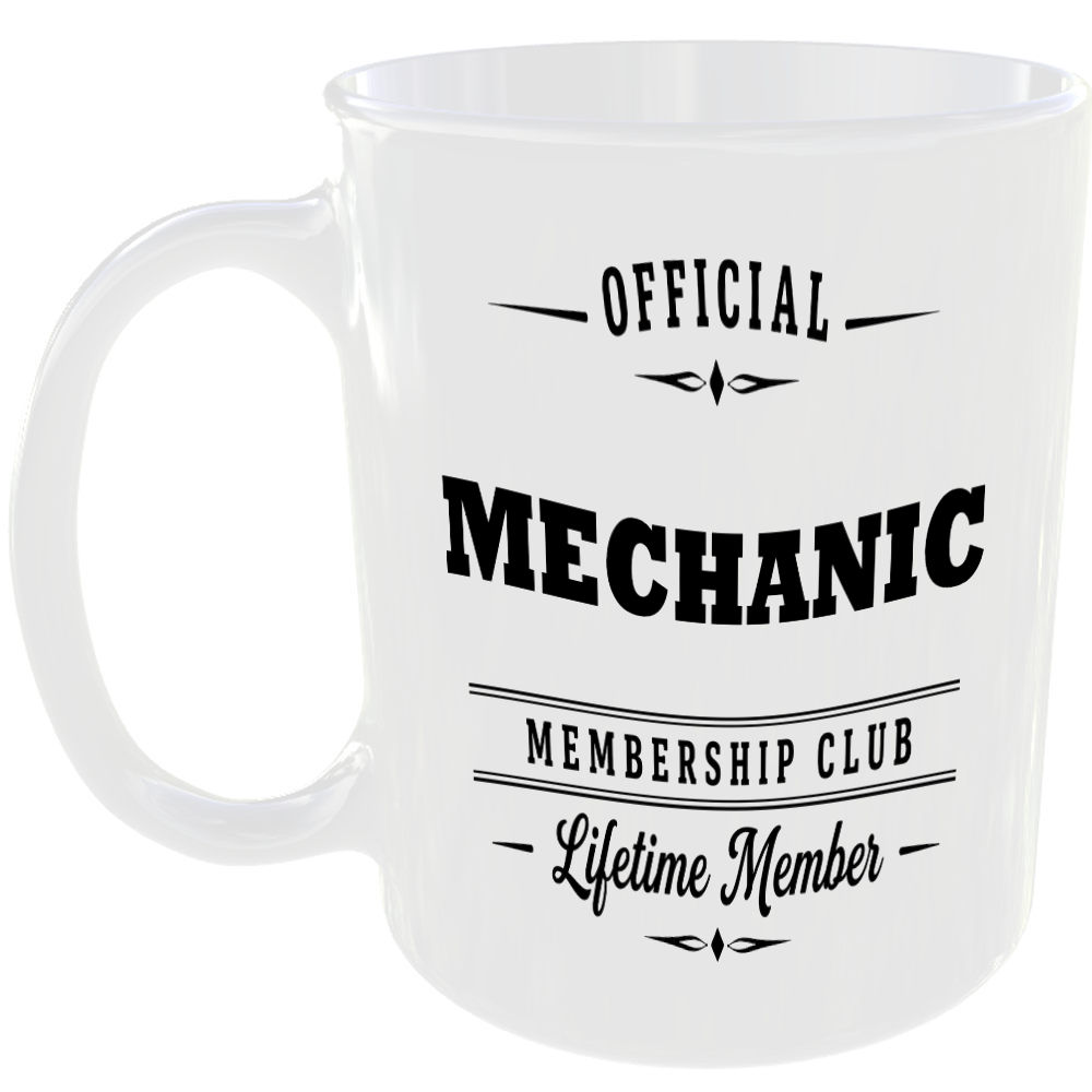 Official Mechanic Membership Club Funny Ceramic Mug Work Colleague Gift