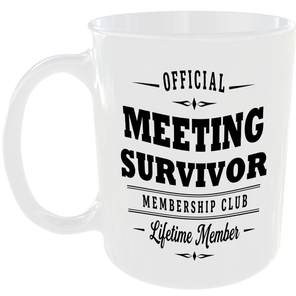 Official Meeting Survivor Membership Club Funny Ceramic Mug Birthday Gift Tea ☕