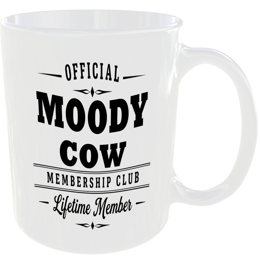 Official Moody Cow Membership Club Funny Ceramic Mug Rude Banter Novelty Present - Image 2