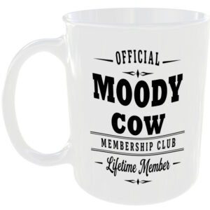 Official Moody Cow Membership Club Funny Ceramic Mug Rude Banter Novelty Present
