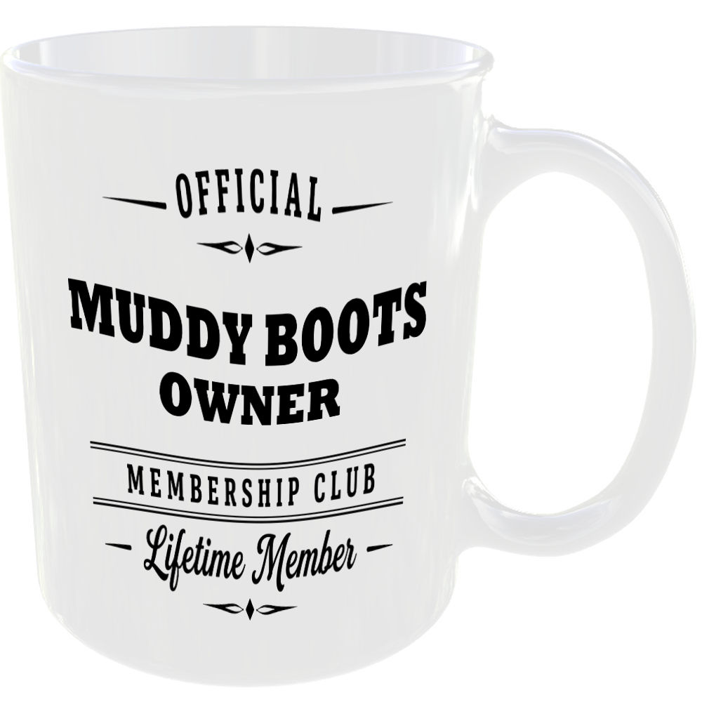 Official Muddy Boots Owner Membership Club Funny Ceramic Mug Outdoor Hobby Gift - Image 2