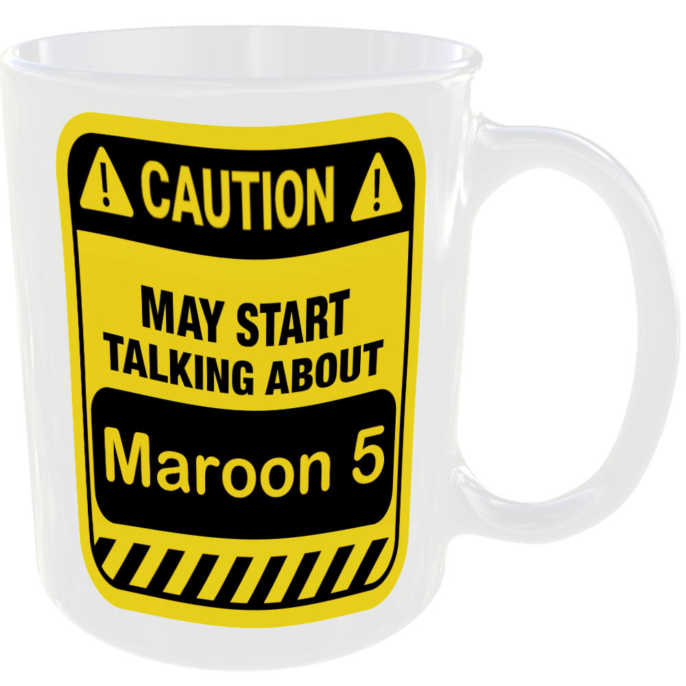 Caution May Start Talking About Maroon 5 Mug Funny Bands Cup Coffee Tea Gift - Image 2