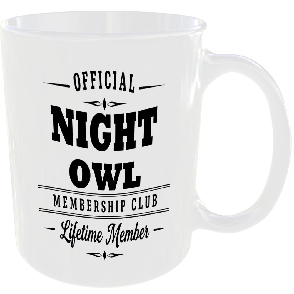 Official Night Owl Membership Club Funny Ceramic Mug Birthday Gift Tea Coffee ☕ - Image 2