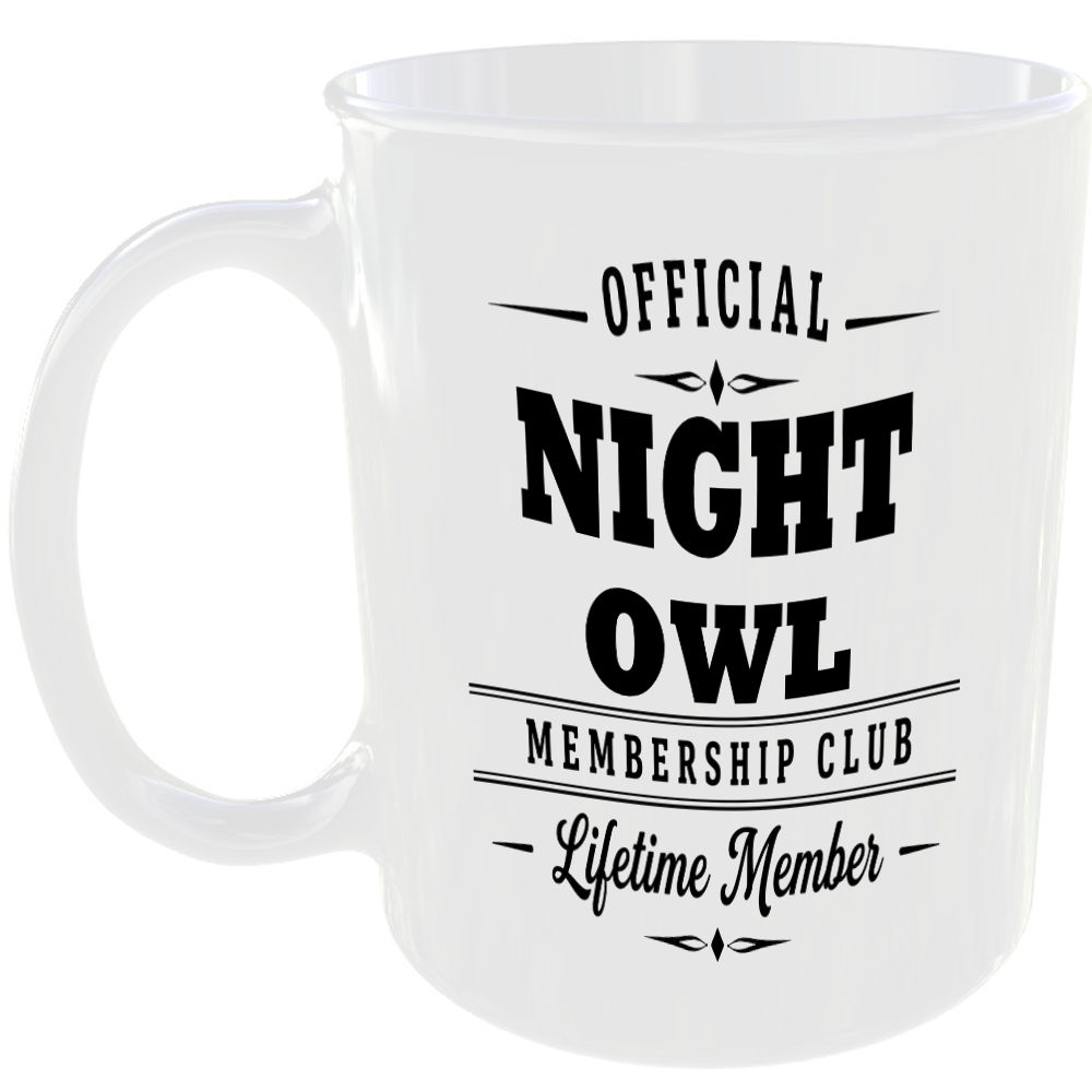 Official Night Owl Membership Club Funny Ceramic Mug Birthday Gift Tea Coffee ☕