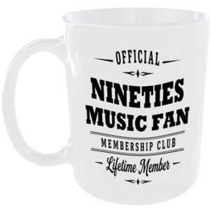 Official Nineties Music Fan Membership Club Funny Ceramic Mug Musician Birthday