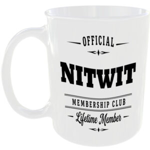 Official Nitwit Membership Club Funny Ceramic Mug Birthday Gift Tea Coffee Cup