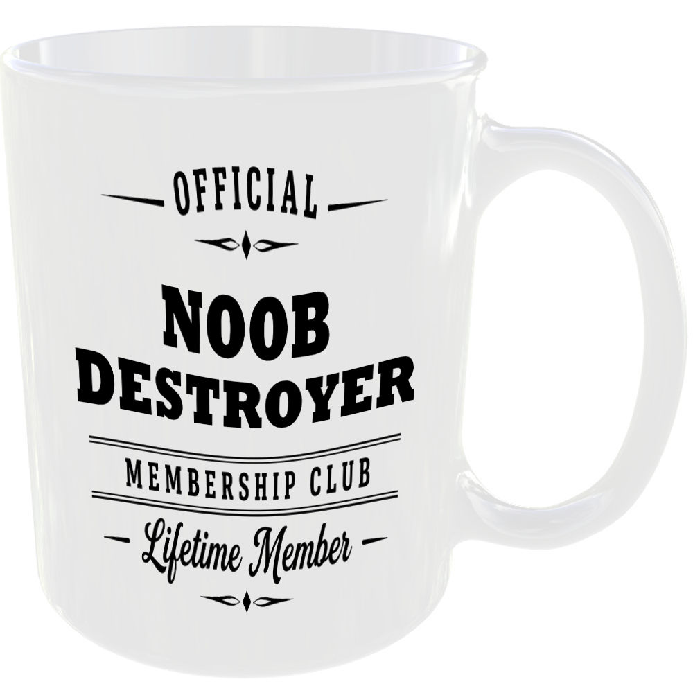 Official Noob Destroyer Membership Club Funny Ceramic Mug Gaming Gamer Gift - Image 2