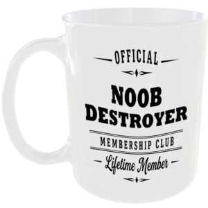 Official Noob Destroyer Membership Club Funny Ceramic Mug Gaming Gamer Gift